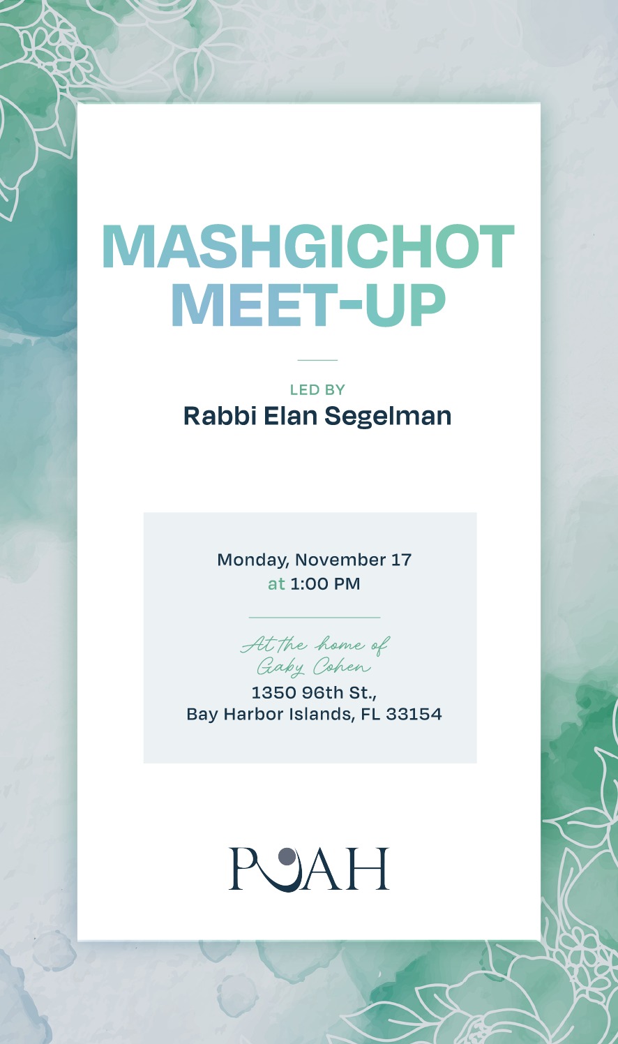 Mashgichot Meet Up
