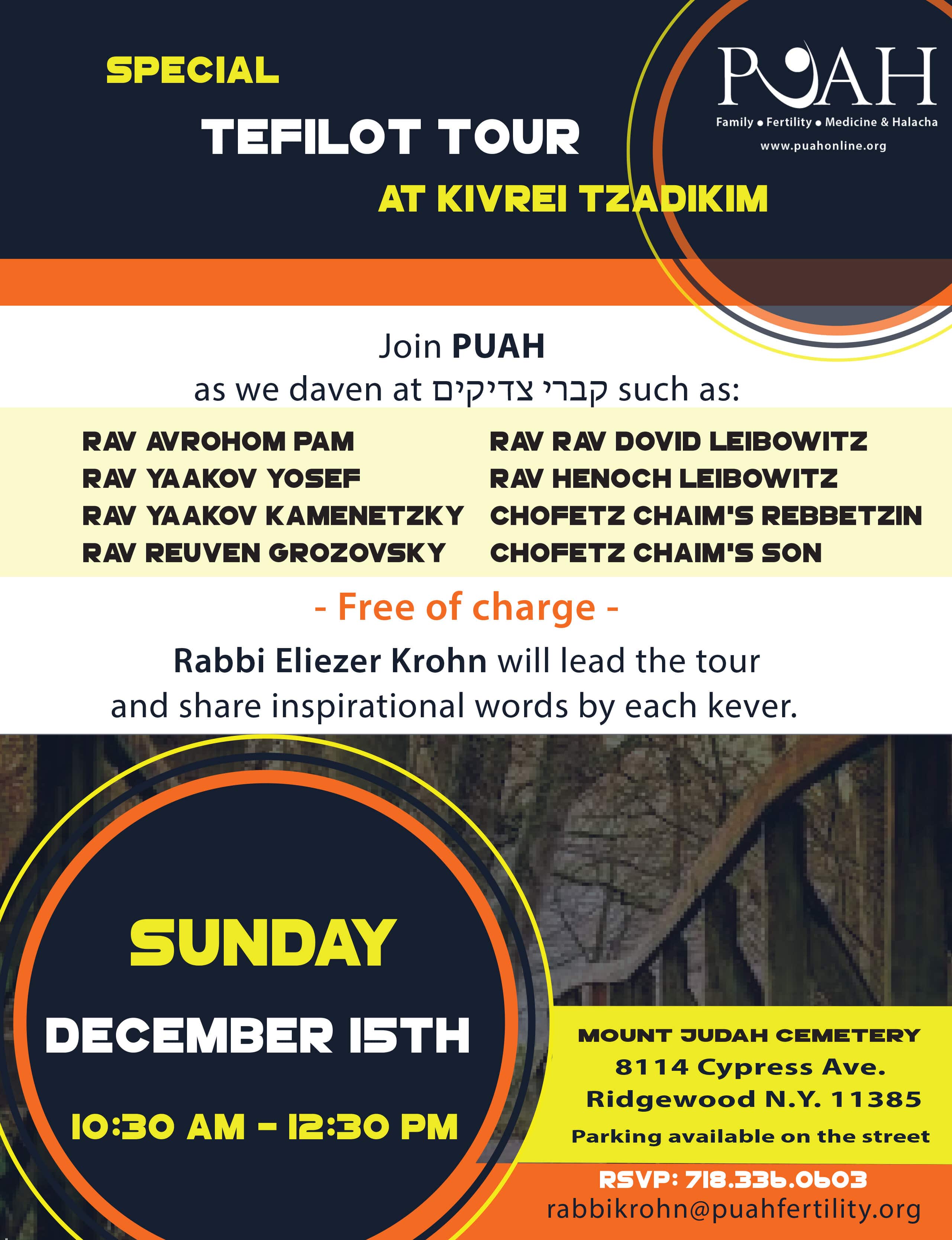 Tefilot Tour at Kivrei Tzaddikim